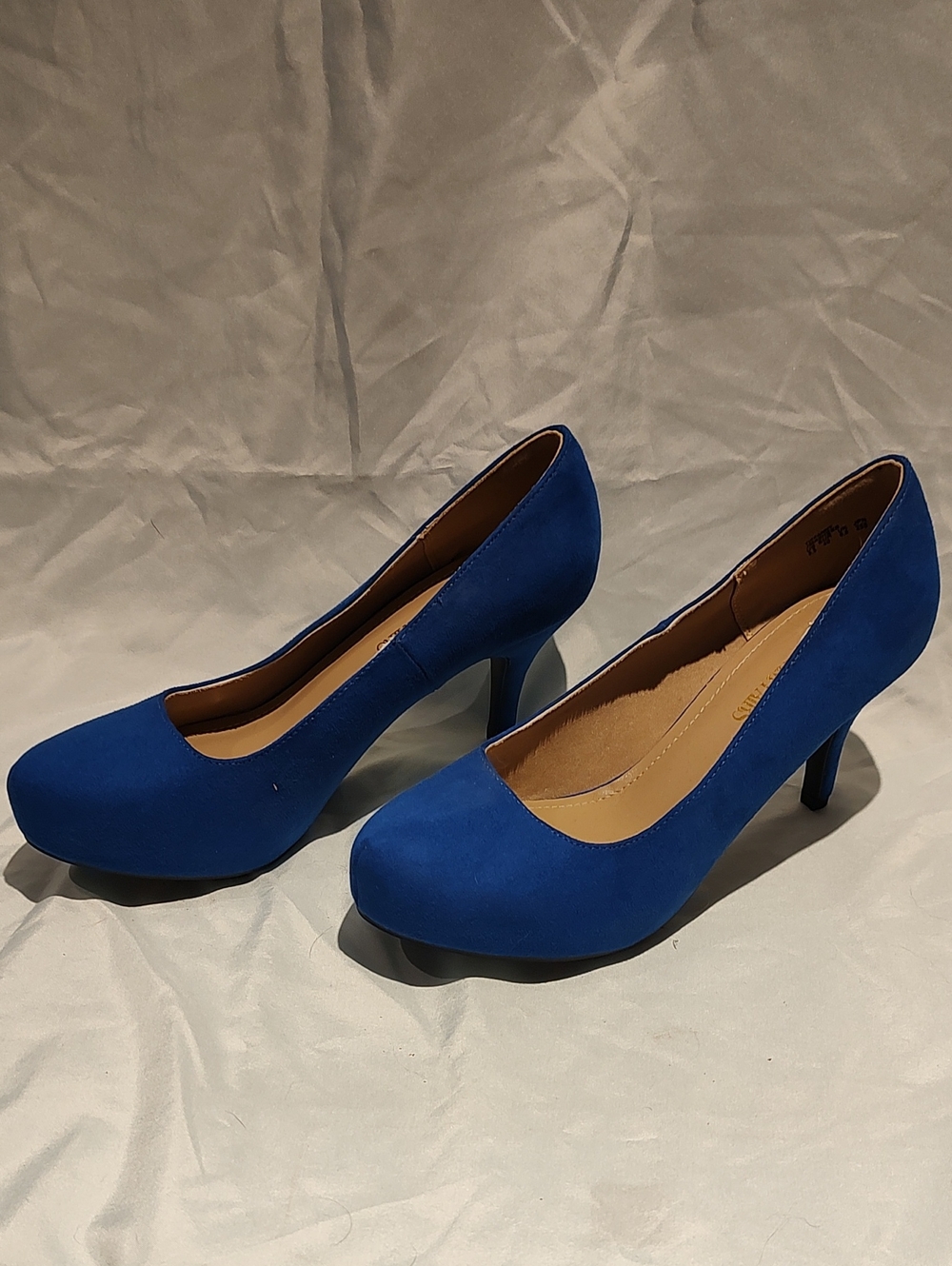 Dream Pairs Royal Blue Mid Heel Pumps